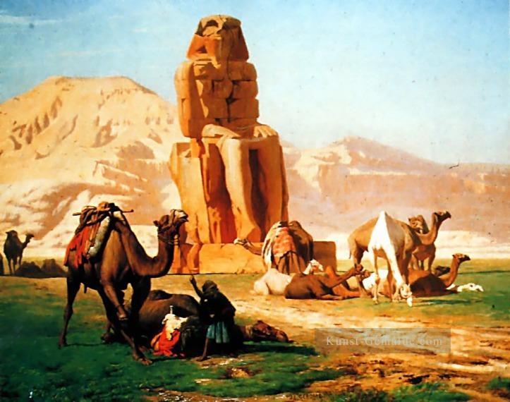 der Koloss von Memnon griechisch Araber Orientalismus Jean Leon Gerome Ölgemälde